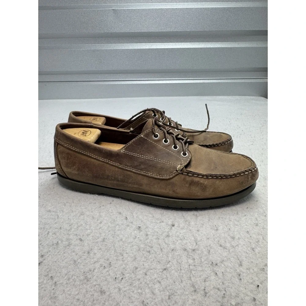 L.L.Bean Blucher 137102 Brown Moccasins Mens 11.5D Moc Toe Casual Shoes